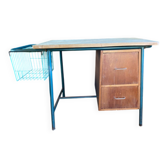 Iron and wood desk