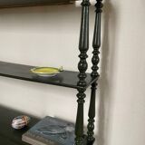 Turned wood shelf