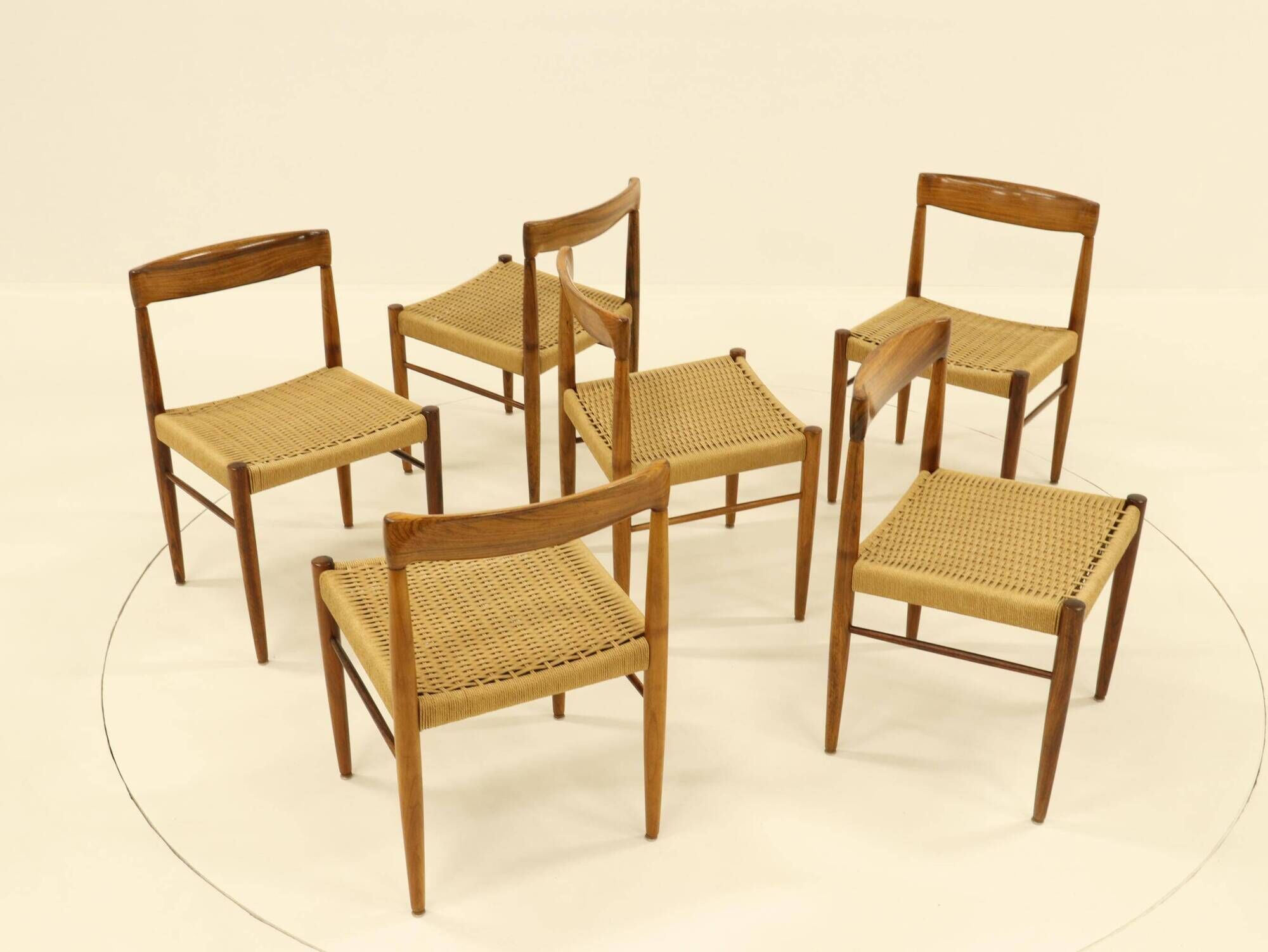Set of 6 Rosewood Dining Chairs by H.W.Klein for Bramin, Denmark, 1960s