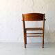 Fauteuil danois en teck, chêne et corde, années 1950
