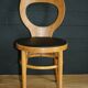 2 baumann chairs, seagull, dark beech, black imitation leather