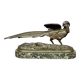 Rene Andre Varnier. Figure en bronze d'un faisan sur une base en marbre vert.