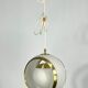 Stilux Milano, gilded aluminum, opaline and perspex pendant. Italy 1960s