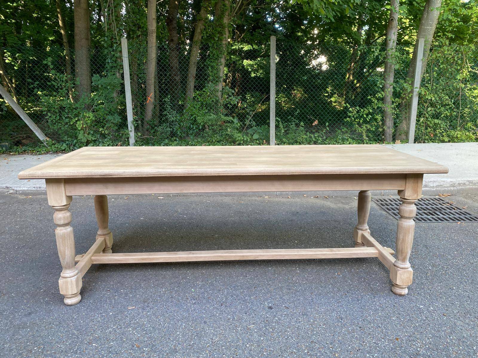 Renovated 210cm farmhouse dining table from the 20th century