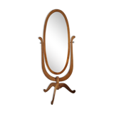 Large vintage solid wood psyche (standing mirror)