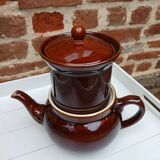 Old coffee maker with filter and 2 lids