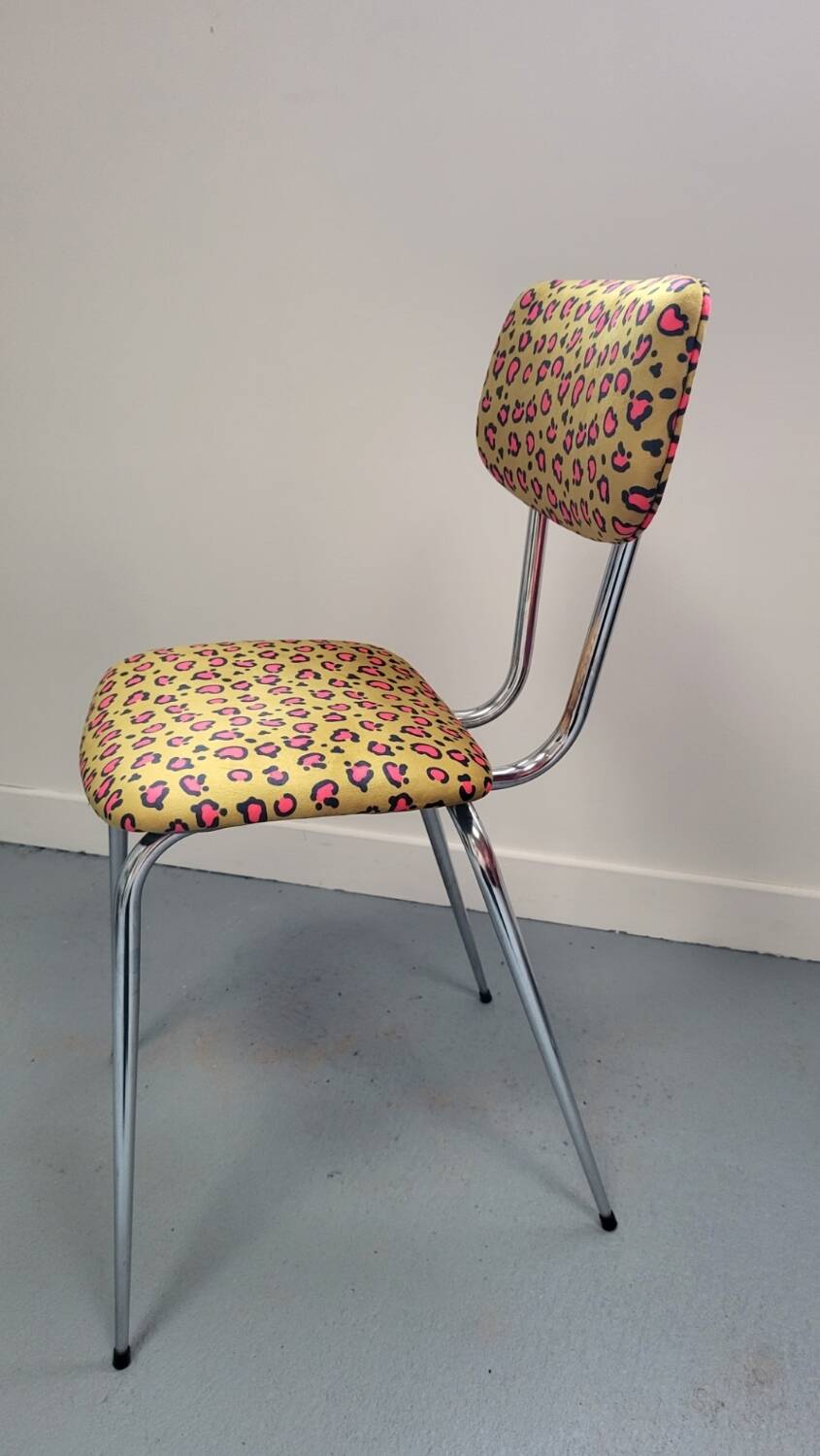 1970s Chrome Leopard Chair