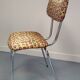 Chaise chrome années 1970 léopard