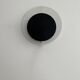 Vintage "Cirkle" wall lamp in black and white lacquered metal, Denmark 1970s