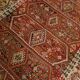 6x13 Beige & Red Wool Kilim Rug, 193x406Cm