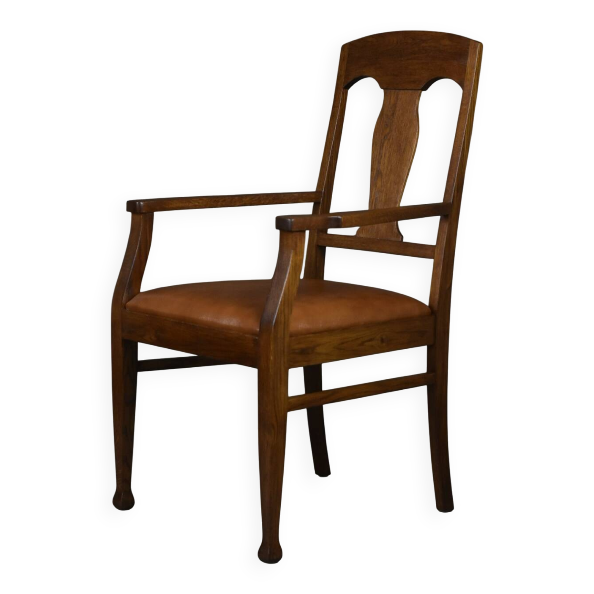 Art Deco Oak Armchair, 1920s–30s