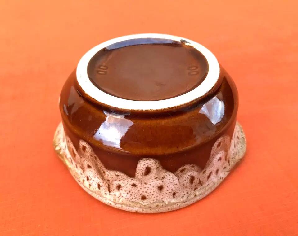 1960s Round Ceramic Terrine with "fat lava" effect