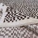 Handmade Tulu Rug, 100% Natural Un-Dyed Wool. Cream and Brown. Custom Options Available