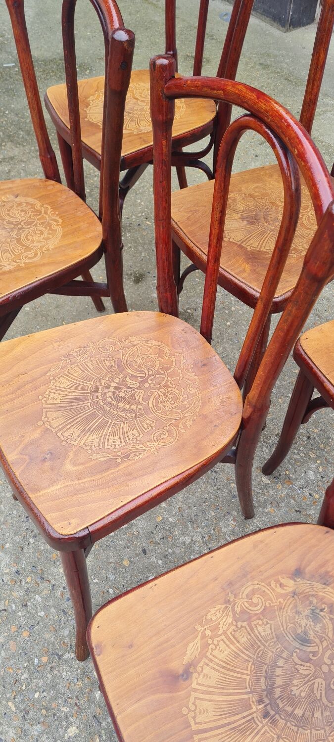 Set of 6 Fischel and EV bistro chairs