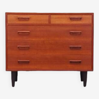 Teak chest of drawers, Danish design, 1970s, production: Denmark