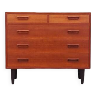 Teak chest of drawers, Danish design, 1970s, production: Denmark