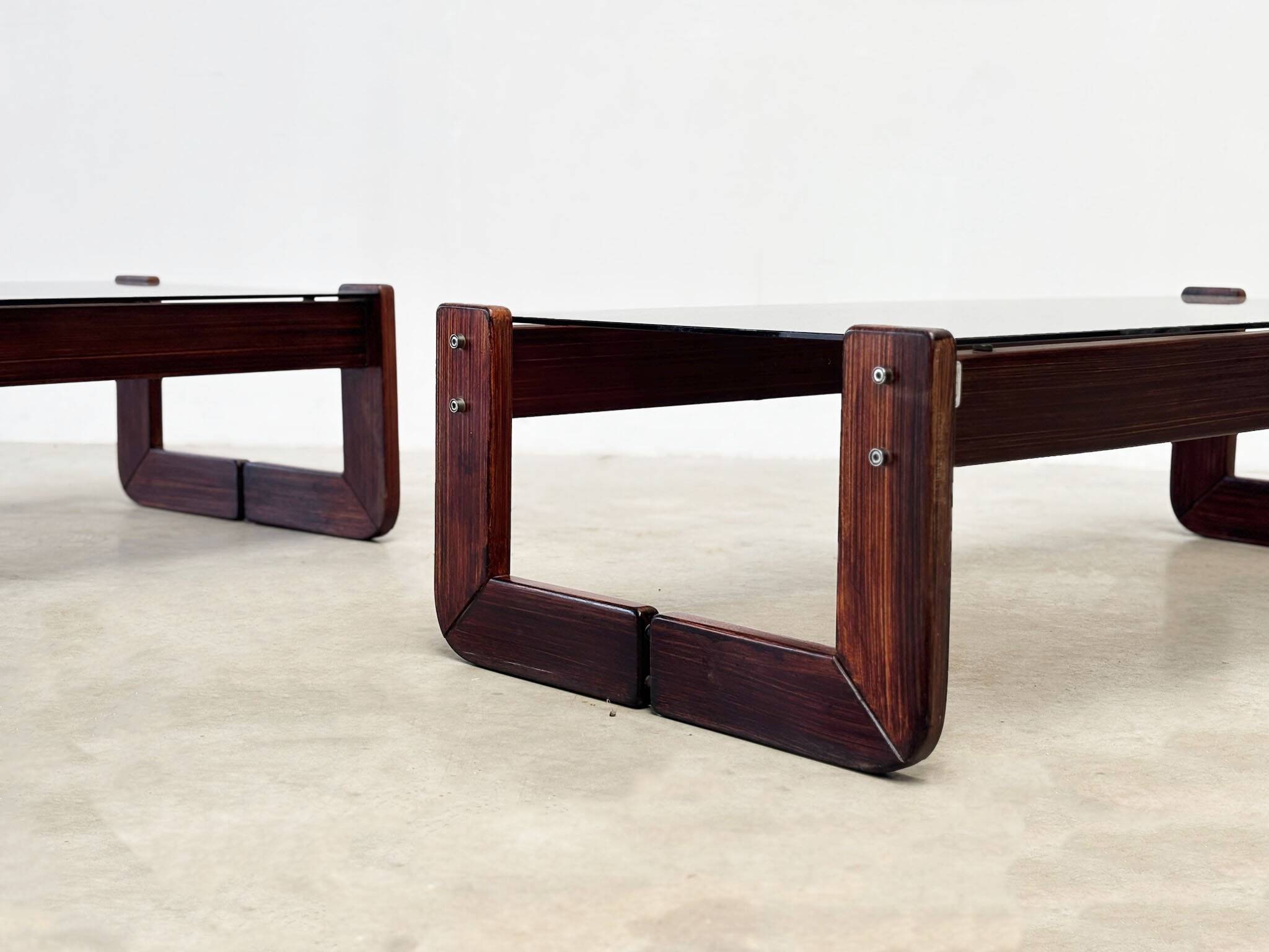 Set of two Brazilian MP91 coffee tables by Percival Lafer