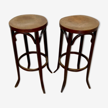 Pair of Baumann bar stools