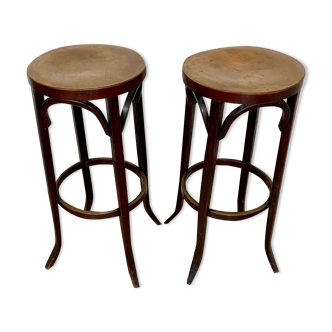 Pair of Baumann bar stools