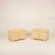 Gianluigi Gorgoni Italian Maple Burl and Brass Nightstands for Fratelli Turri