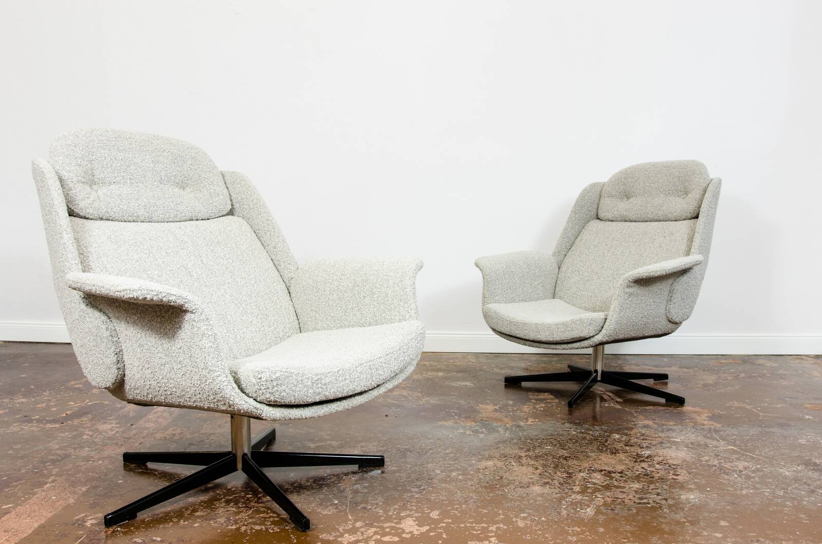 Chaises pivotantes vintage grandes "b7041" de zpm radomsko, pologne, 1970