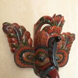 Wooden triptych mask