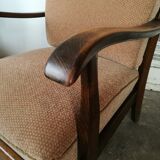 Pair of art deco velvet armchairs