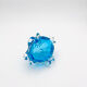 Bohémia Crystal Ashtray Josef Hospodka Blue Vintage 1960
