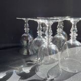 Baccarat – glasses size n°2 - art nouveau - blown plain crystal - service vence