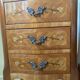 Set of 2 rosewood and marquetry bedside tables