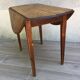 Table ronde à 2 rabats en bois vintage