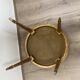 Round table gilded wood louis xvi style under glass