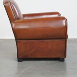 Very beautiful design armchair made of top-quality sheepskin leather