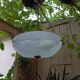Frosted glass basin pendant light with column decor, art deco style