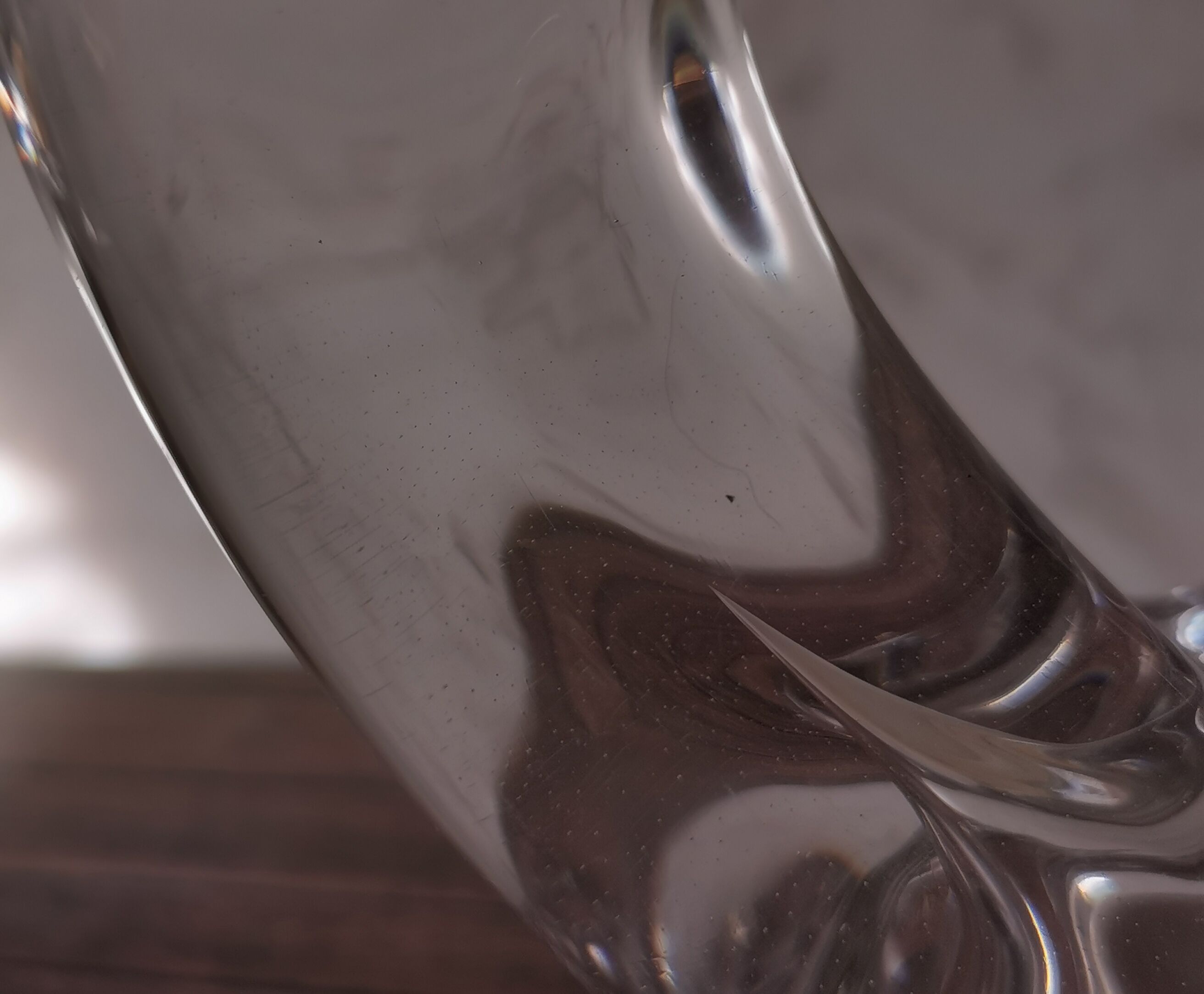 Pair of candle holders two crystal branches