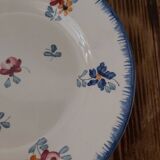 Dessert plates Sarreguemines décor Flowers of Alsace