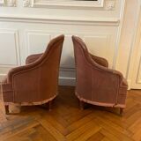 Lot de deux fauteuils crapaud