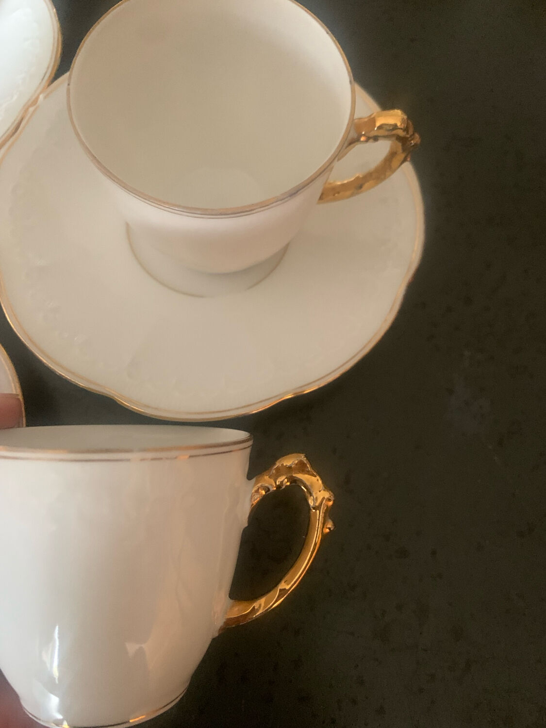 Set of 6 coffee cups and saucers