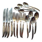 Complete vintage cutlery set for 4 people.