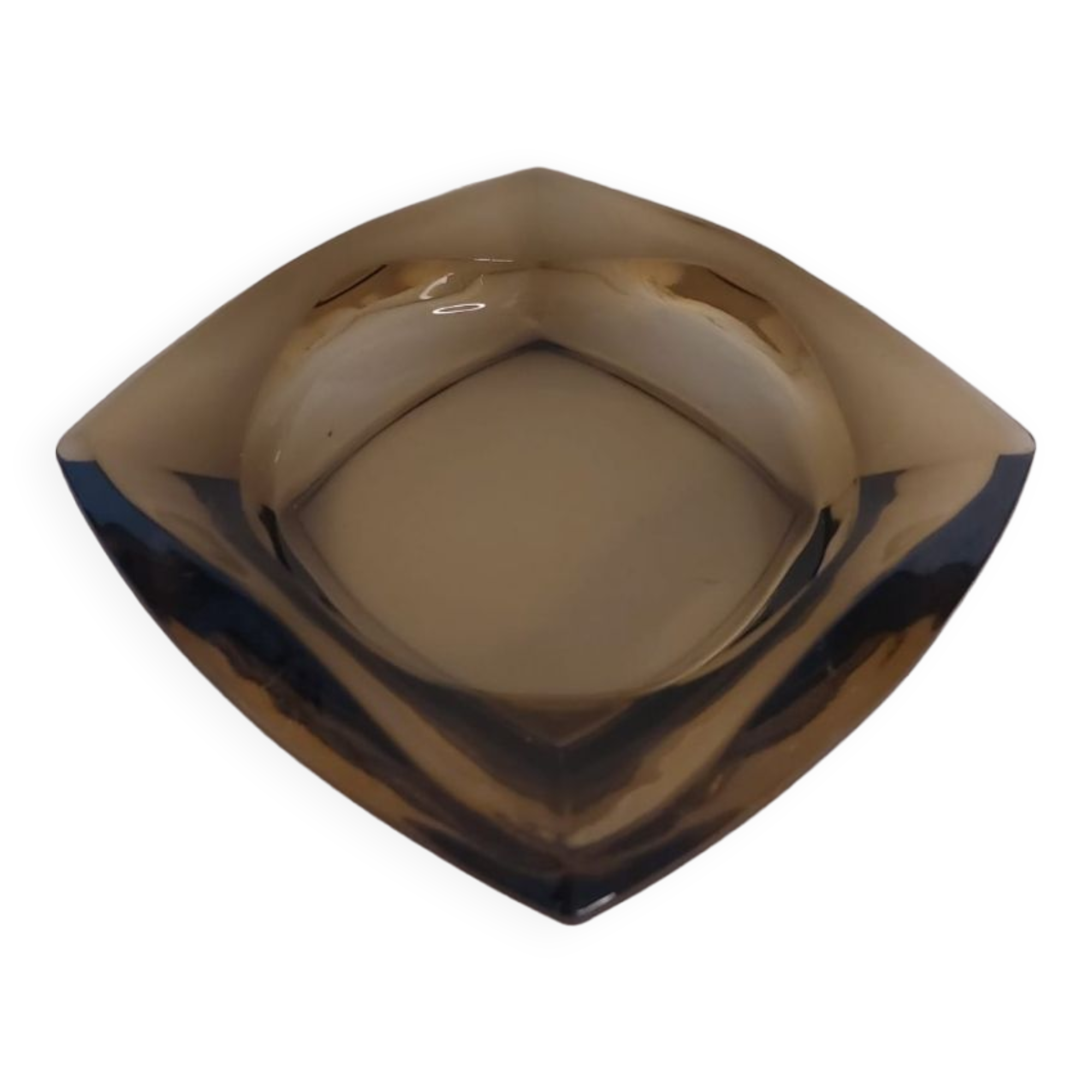 Black glass ashtray