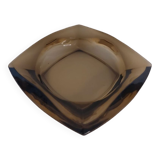 Black glass ashtray