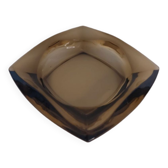 Black glass ashtray