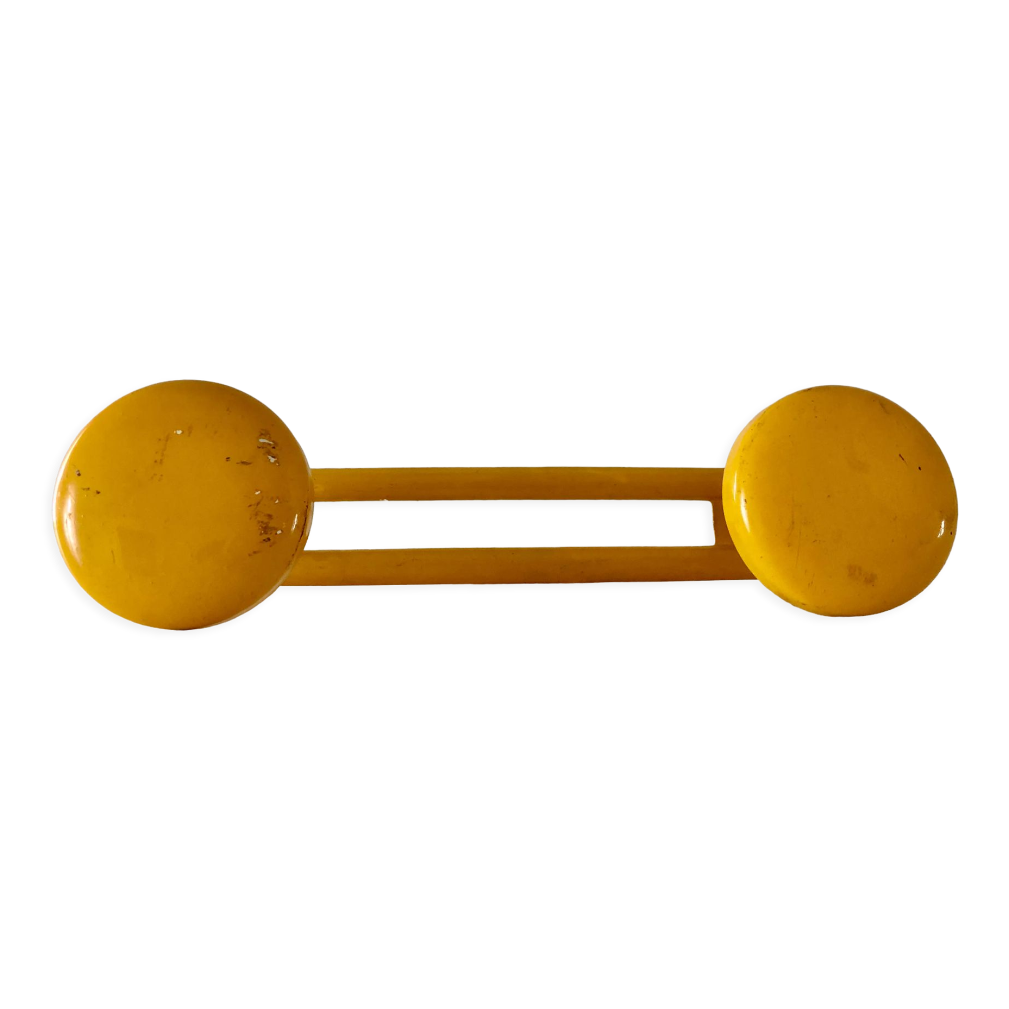 Yellow retro coat rack