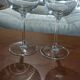 2 stemmed glasses