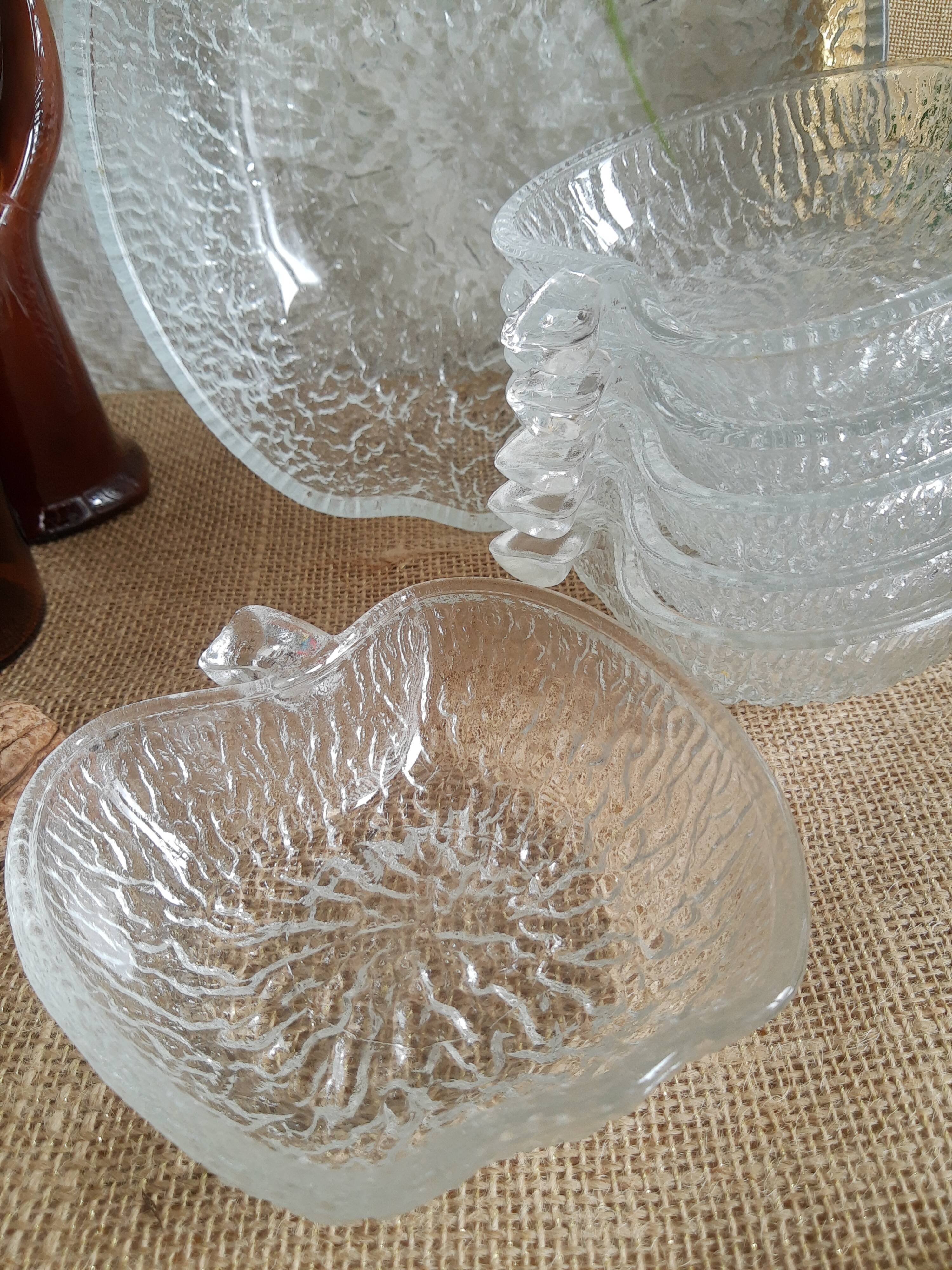 Apple-shaped dessert service - vintage