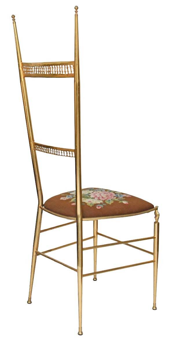 Pair of Chiavari chairs with high backrest