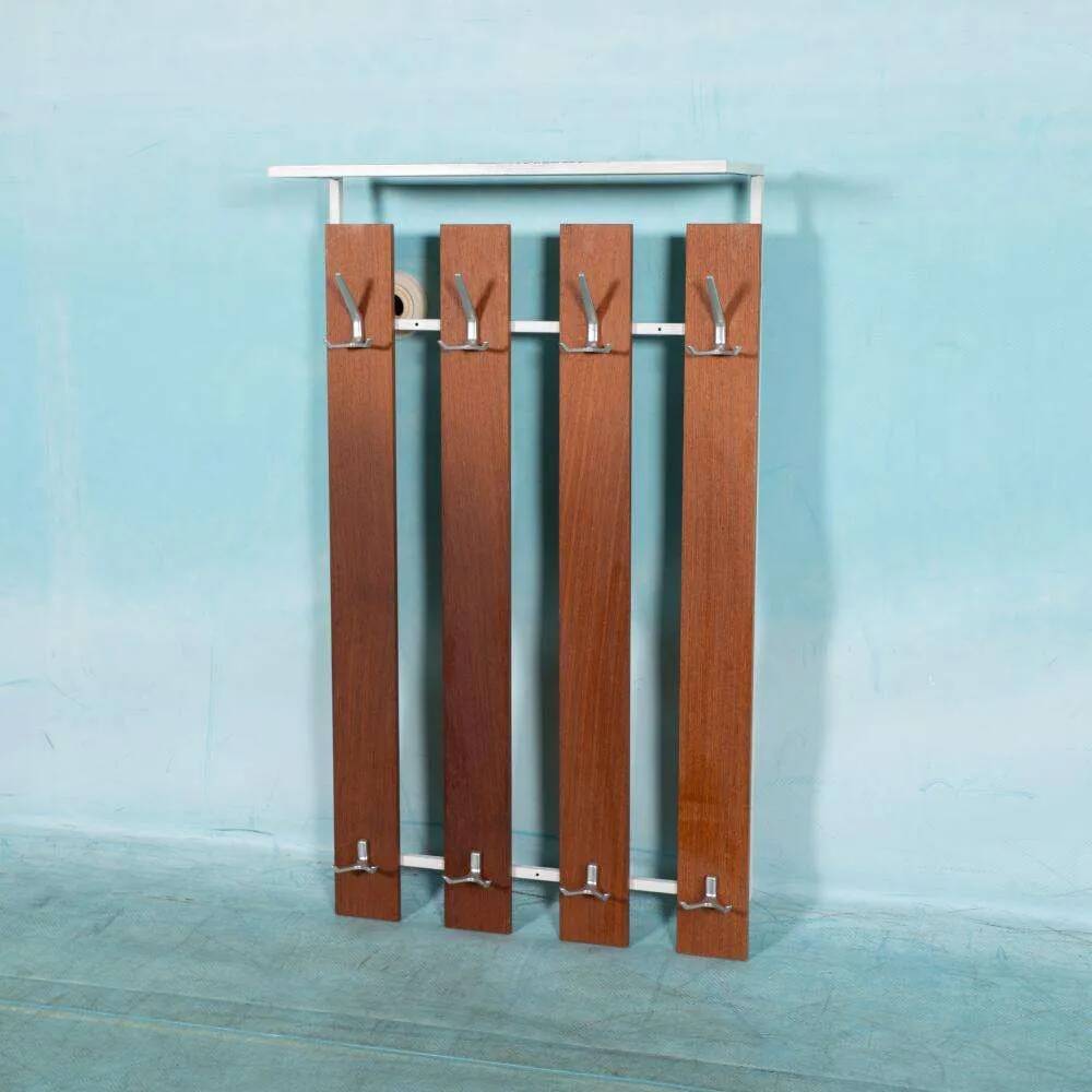Vintage hardwood coat rack, minimalist mid-century coat rack.