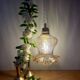 Suspension tulipe vintage en verre ambré