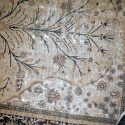 Handmade antique prayer Indo-Moktasham rug 4' x 6.2' (122cm x 189cm) 1880s