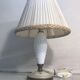 Old laiton glass lamp in white opaline and lamp-day cream years 70 vintage